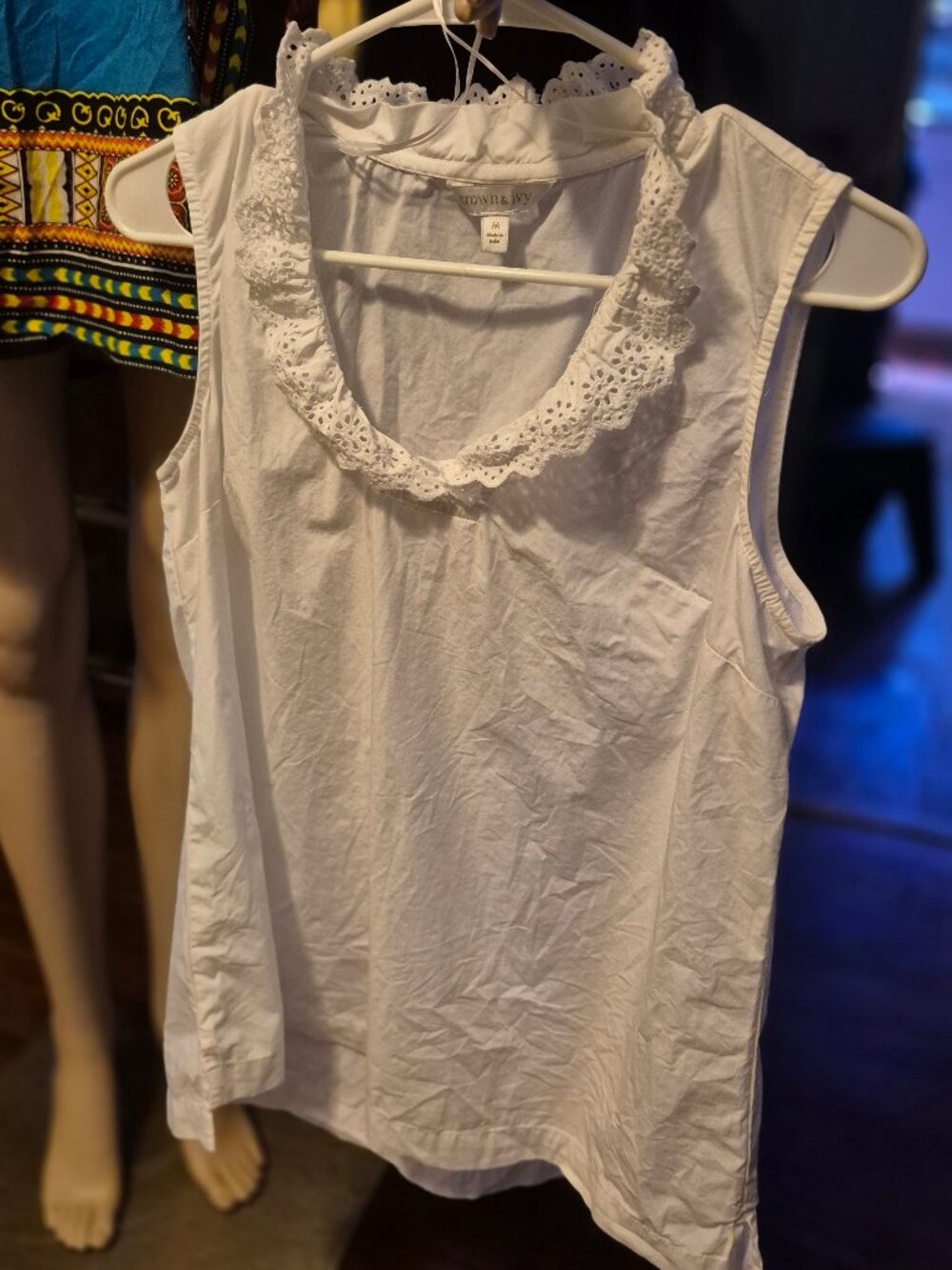 White Blouse, Crown & Ivy , Medium. 100% cotton.